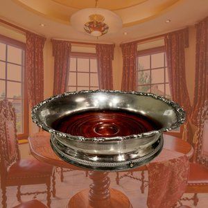 Vintage Silver-Plated Wine Bottle/Champagne Coaster